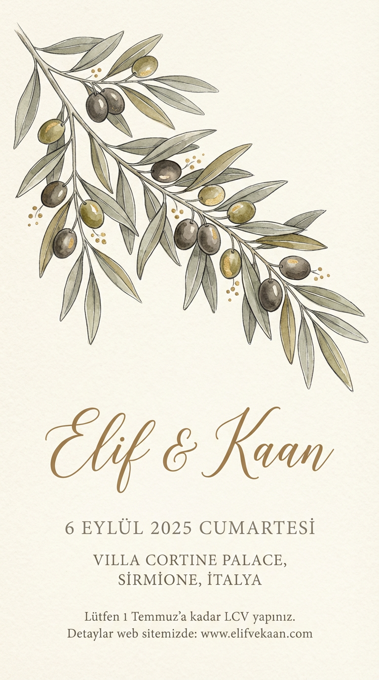 Kır zeytin davetiyesi